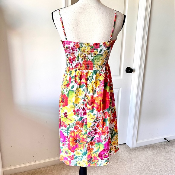 ANN TAYLOR LOFT Floral Smocked Summery Empire Waist Sundress—SZ. 4 - Picture 6 of 15